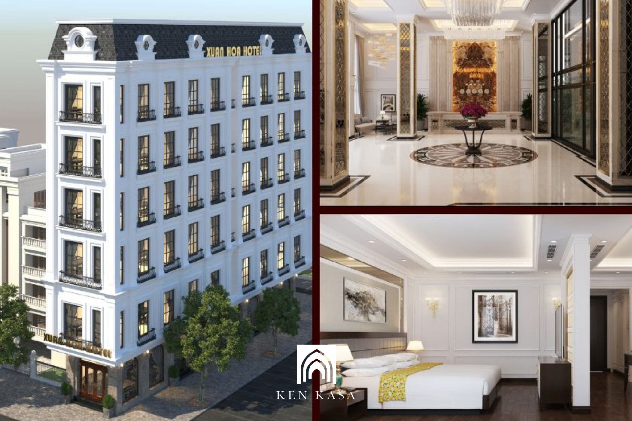 Phong cách Luxury thiên về không gian rộng, trần cao và vật liệu đắt giá 